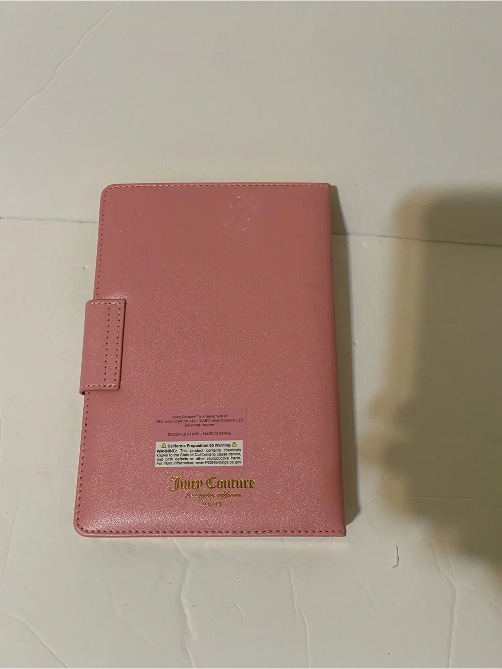 Juicy Couture Pink Journal with Gold Lettering & Crown Topped Pen - NWT **
